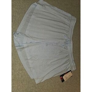 Auden Women's Sleep Lounge Shorts Light Blue Soft Knit Drawstring Waist Medium